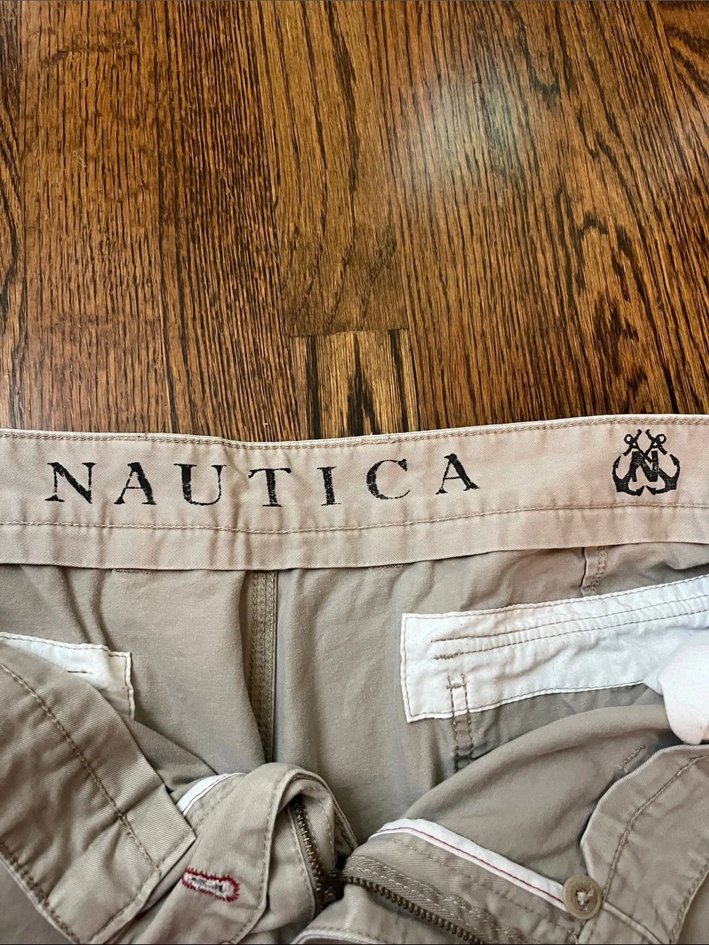 Nautica Men's Light Beige Chinos - Straight Leg